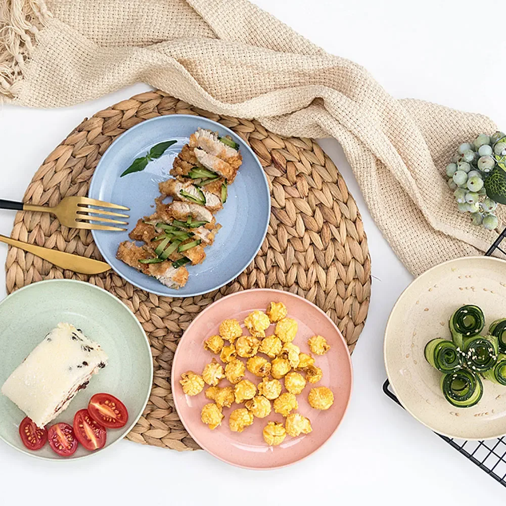 Description Picture 6 of item5Pcs Dinner Dishes Wheat Straw Dinner Plates Set Eco Friendly Full Tableware Of Plates Set Kitchen Accessories Plates Dinnerware