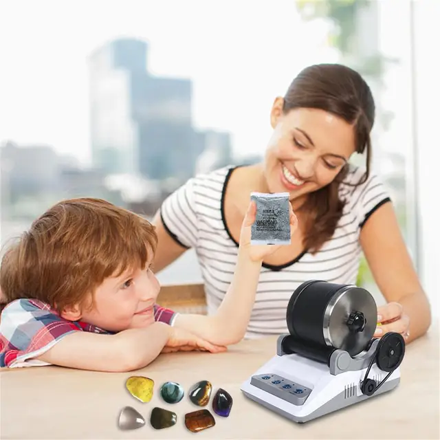 Rock Polisher Kit DIY Electric Rock Toy With Rough Gemstone Polishing Grit  For Adult Kids Polishing Machine - AliExpress