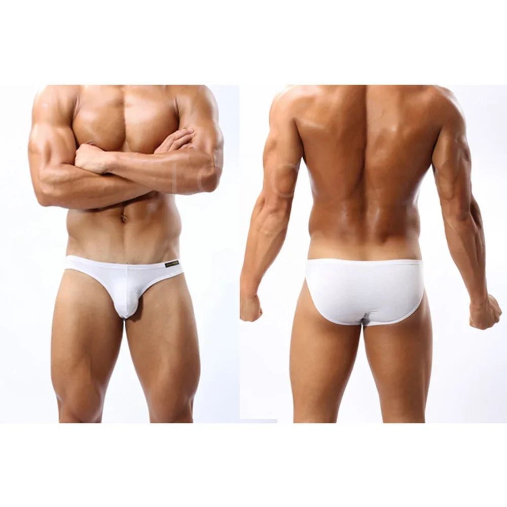 Men's underwear cotton sexy front convex men's briefs comfortable breathable elastic bag hip quality cotton underwear