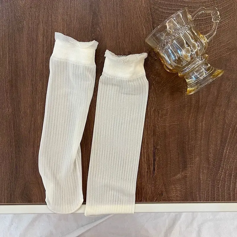 3Pairs/Lot Baby Girls Knee High Socks 2-12Years Cute Soft Lace
