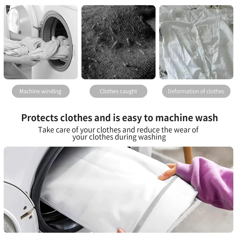 Fine Net Laundry Bag Clothing Care Washing Machines Dirty Laundry Basket Travel Shoes Mesh Bags Woman Bra Clothes Organizer 3