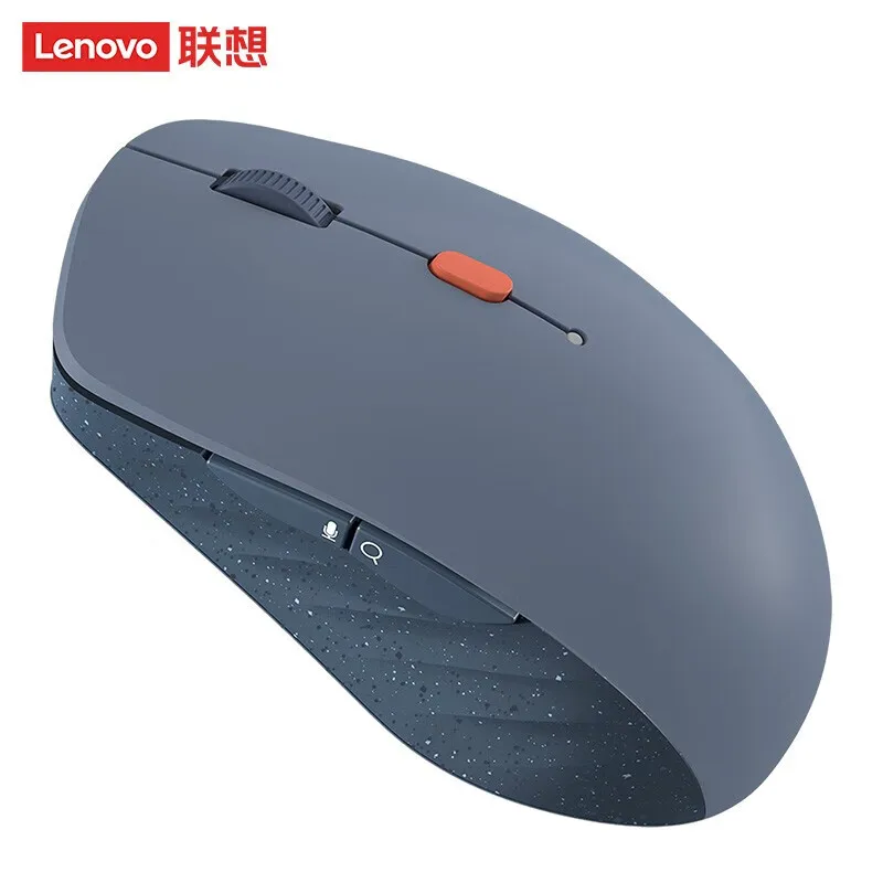 Lenovo 스마트 마우스 MS21 듀얼 모드 2.4G 무선 블루투스 맞춤형 Windows MacOS 대형 배터리 PC 노트북 용 부드럽게 조절 가능
