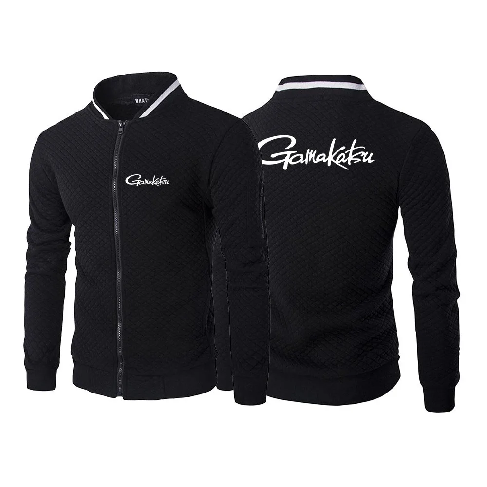 

Gamakatsu Fishing 2023 Spring New Men's High Quality Fashion Zipper Round Neck Casual Slim Cardigan Coats Hooded Tops Clothing