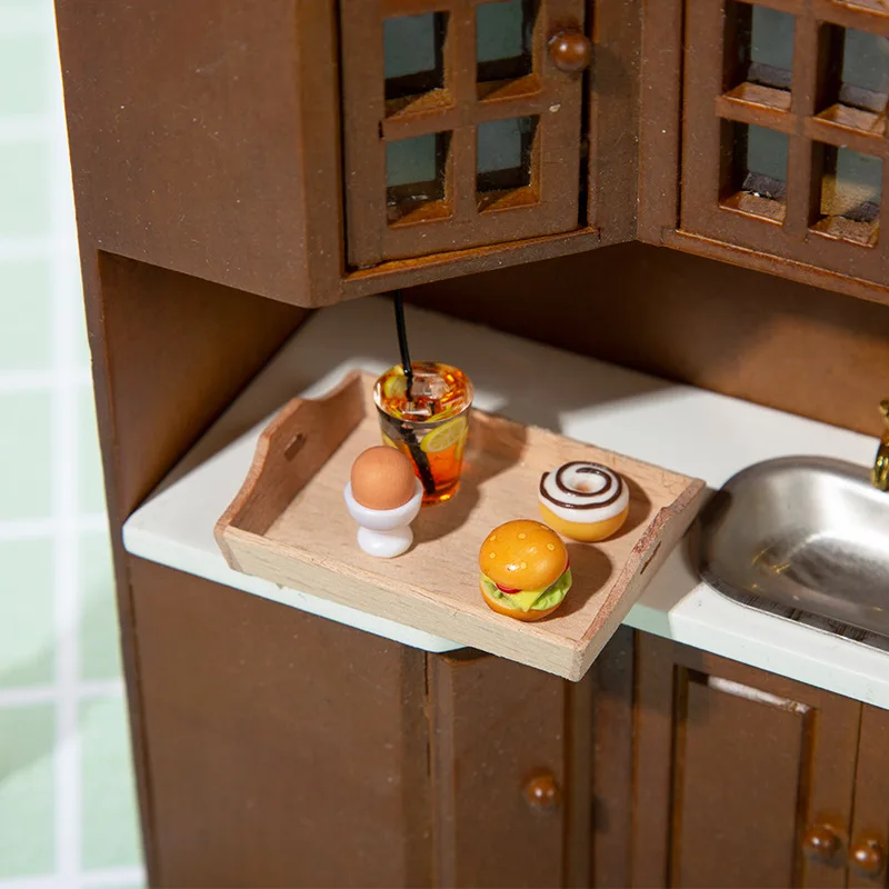 1Pcs 1:12 Dollhouse Cake Tray Dollhouse Kitchen Toys Food Tray Life Scene Miniature for Dolls Playsets Children Gifts 2