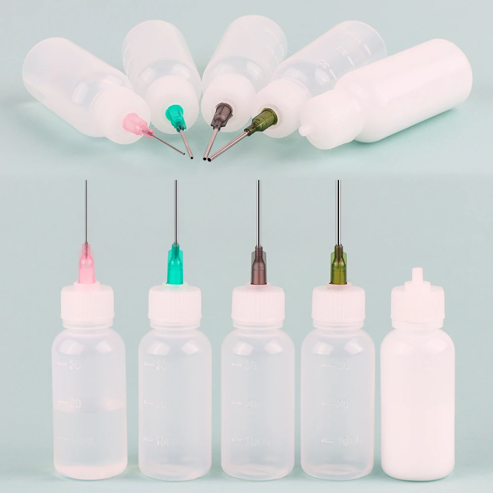 30ML Precision Applicator Bottle Blunt Tip Needle Cap Blunt Needles Dropper Bottle Glue Applications Acrylic Painting