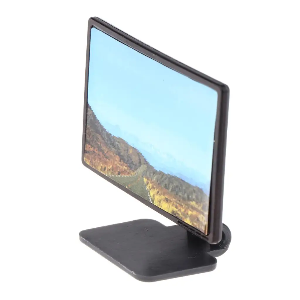 

1:12 Scale Miniature Television w/ Picture Dollhouse Accessories for Living Room Decor