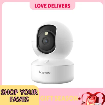 BoyKeep Smart Camera 2K Protezione di sicurezza Sorveglianza Wifi 5G/2.4GHz Visione notturna per bambini per interni 360 °   Pan & Tilt Audio bidirezionale K30