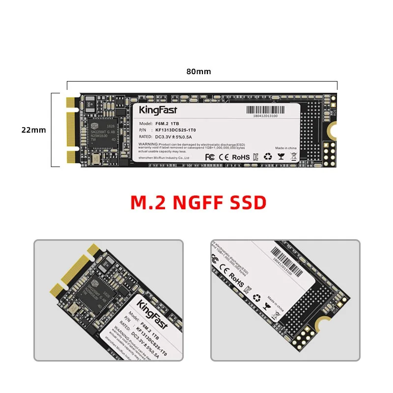 KingFast M2 SATA SSD 512GB 1TB 2TB 128GB 256GB Solid State Drive 1