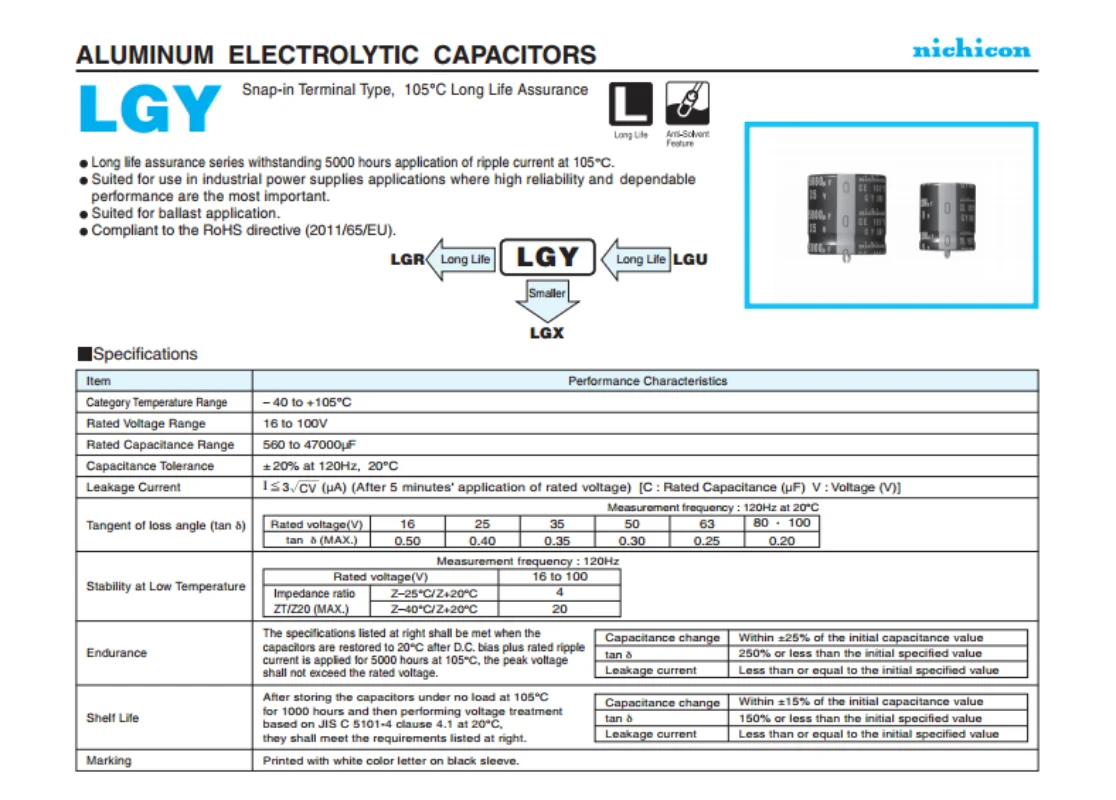 50V6800UF Nichicon Electrolytic Capacitor 35*30 1pcs