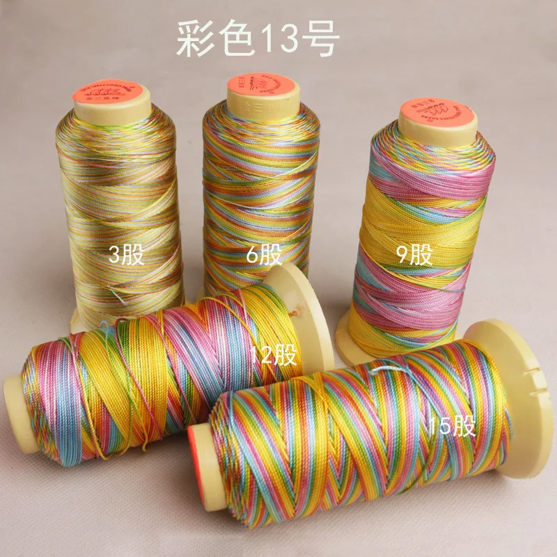 0.2-1.0mm Round Waxed Thread Polyester Cord Strings Rope Braided Bracelet DIY Accessories Leather Craft Sewing