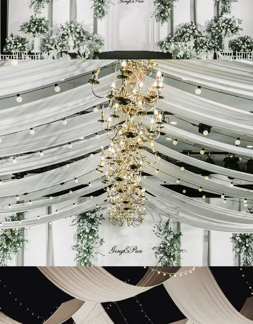 1000cm*80cm Wedding Ceiling Decor Swag Elastic Fabric Event Party Birthday  Meeting Decorfor Stair Table Reception Arch House - AliExpress