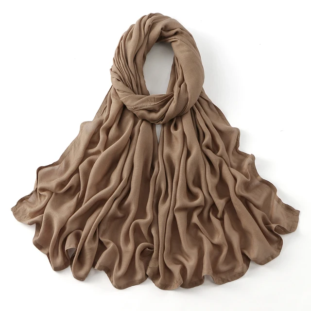 185*75 cm musulman Modal Hijab rayonne coton châles pour femmes mince plaine écharpe grande taille foulard islamique Turban bandeau