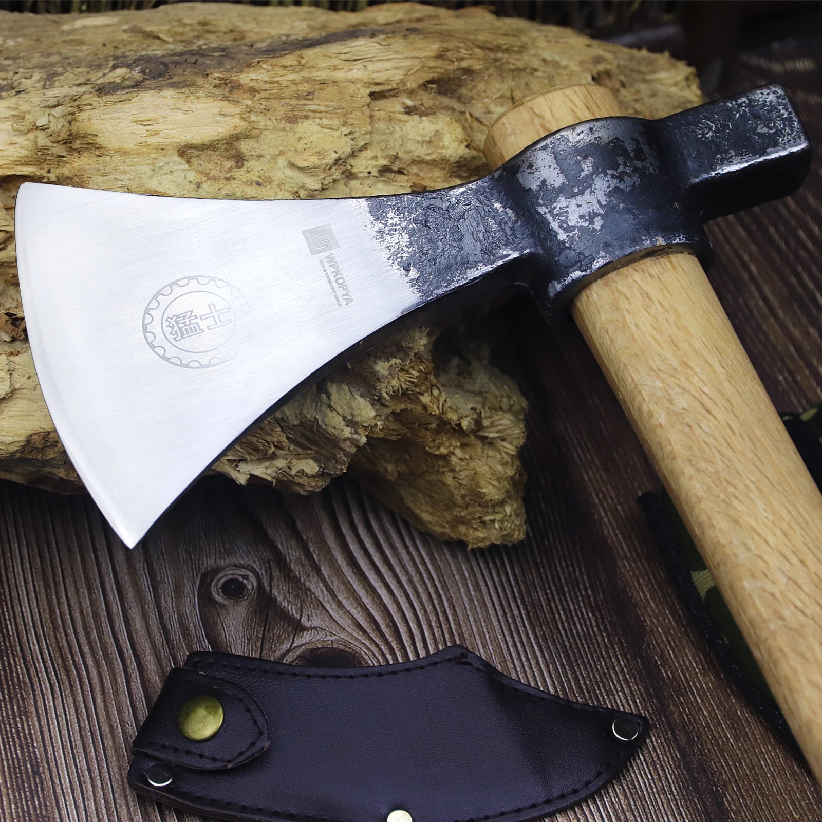 WPKOPYA (USA) Removable hunting outdoor axe, jungle survival axe, camping beech axe, logging axe 3