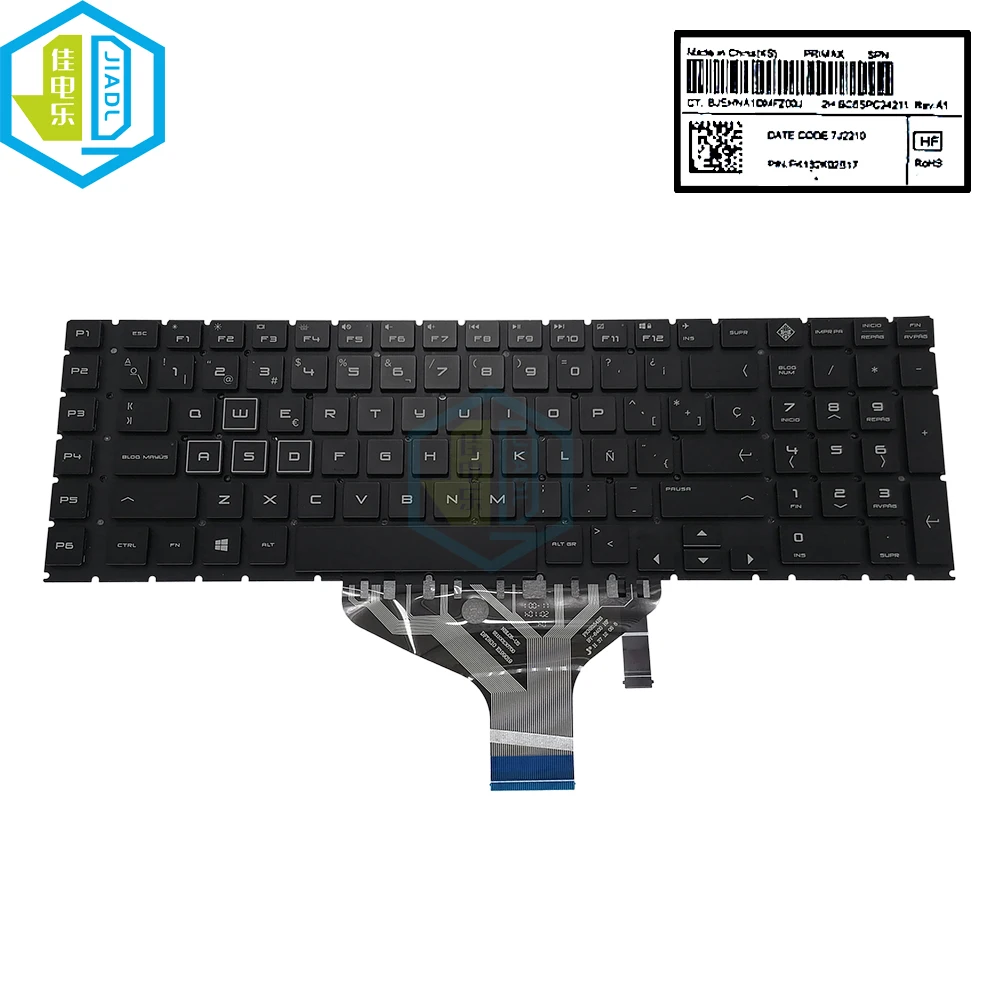 

Spanish RGB Backlit Keyboard For HP Plus OMEN 17-CB TPN-C144 17-cb1008na 17-cb1080nr 17-cb0020nr 17 cb1038ur Laptop Keyboards