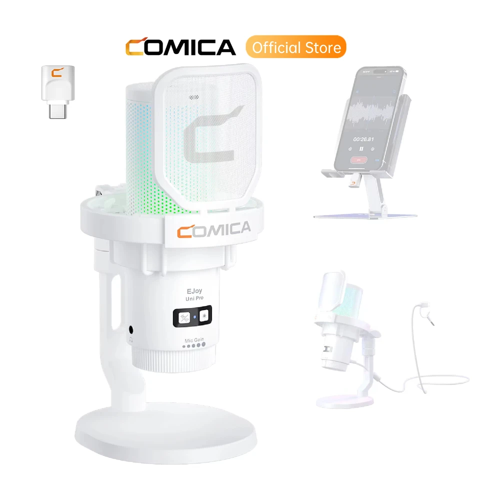 9516 COMICA ワイヤレスUSBコンデンサーマイク ゲーミングマイク 楽天