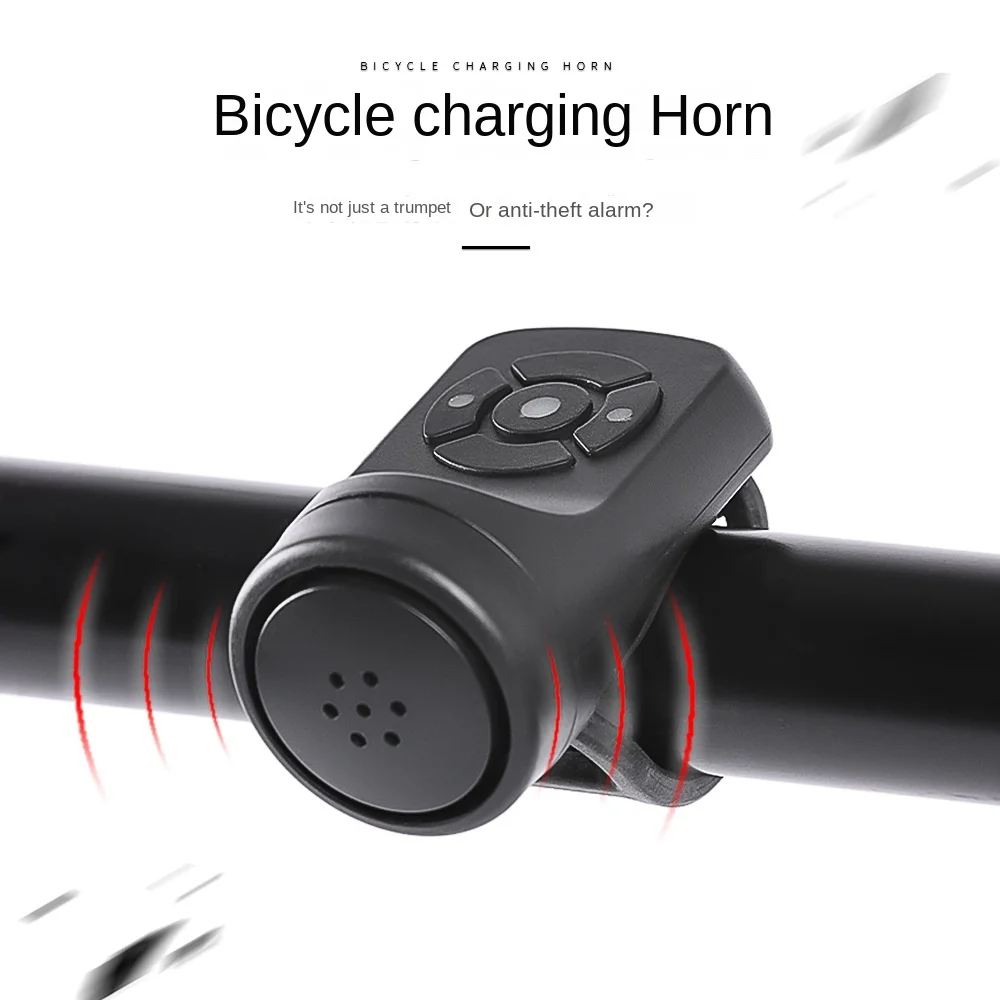 Bicycle Electric Bell USB Charging Horn MTB Mountain Bike Warning Safety Ring Waterproof Cycling Accessories
