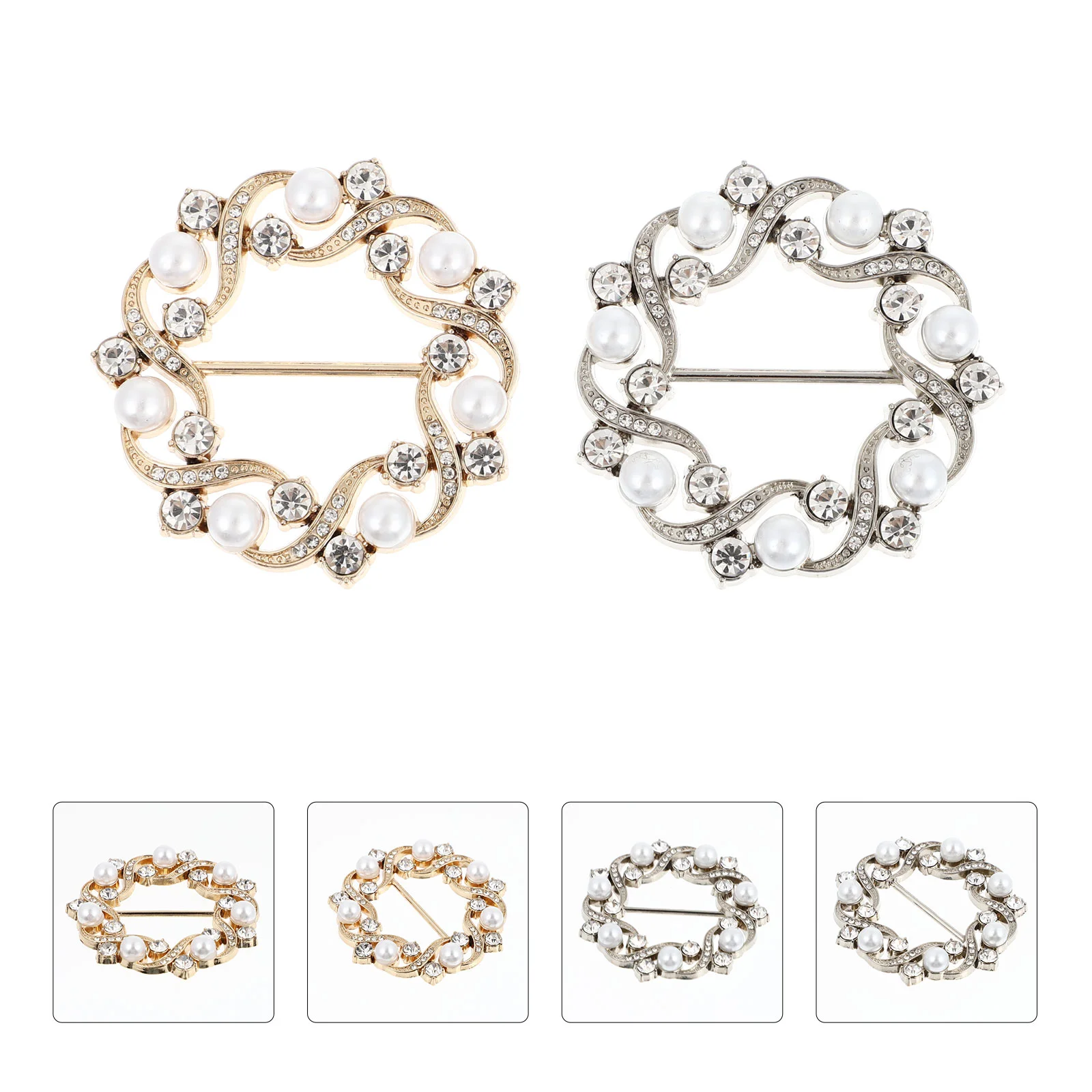 

2Pcs T-Shirt Clips Fashion Scarf Clip Rings Clothing Decoration Buckles