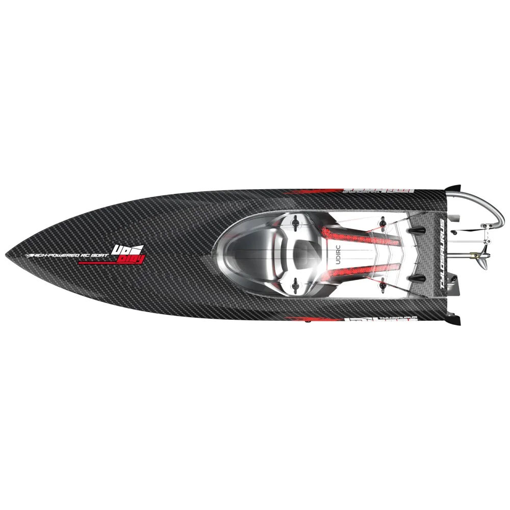 UDIRC UDI022 2.4G 4CH 60km/h Brushless RC Boat Tylosaurus LED Lights Reverse Water Cooling System Vehicles Models Toys 4
