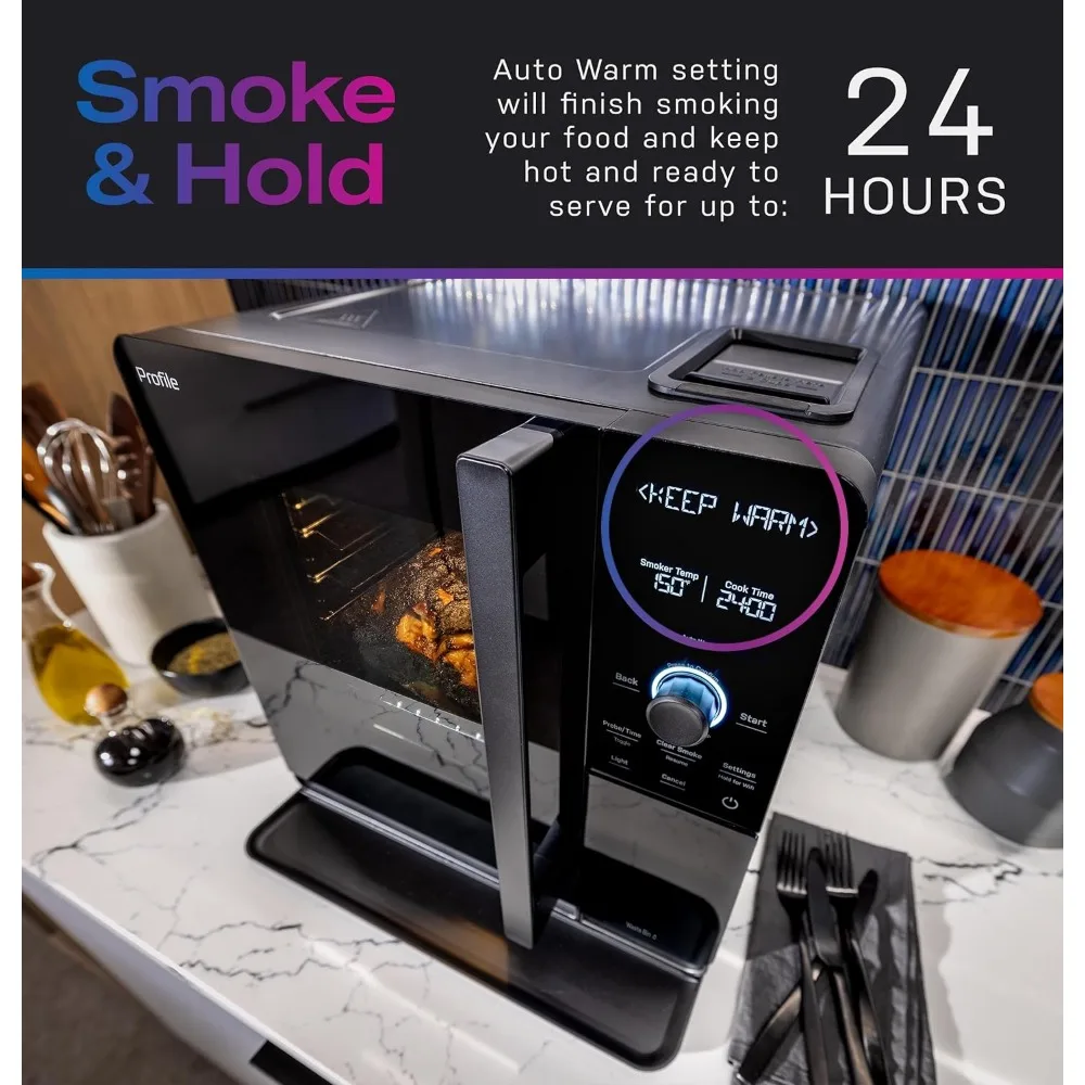 Profile Smart Indoor Smoker with Active Smoke Filtration, Precision Smoke Control, 5 Settings