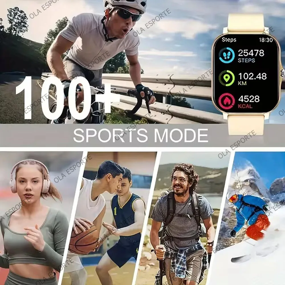 2026 Smart watch with full touch screen, call, message reminder, music control and other functions, compatible with ios/android 6