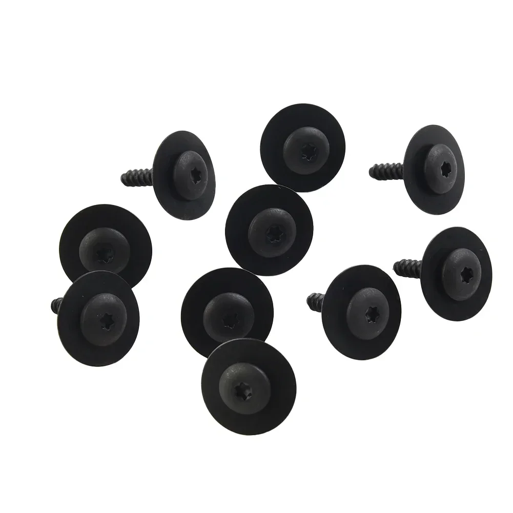 Premium Quality Metal Car Fasteners Clips - 10pcs/set Black Interior Accessories