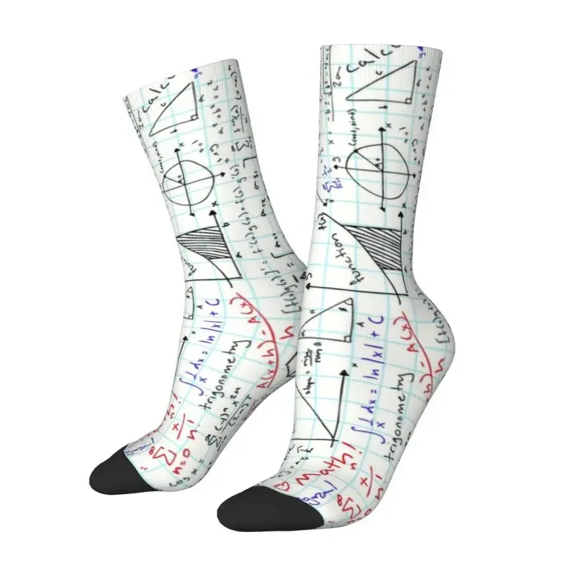 

Fashion Printed Math Homework Socks for Men Women Stretch Summer Autumn Winter Mathematical Mathematics Teacher Crew Socks