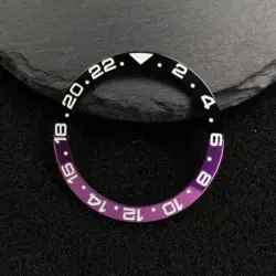 Vibrant Luminous Watch Hands Set with 38mm Red Bezel Insert (Alloy bezel 2)