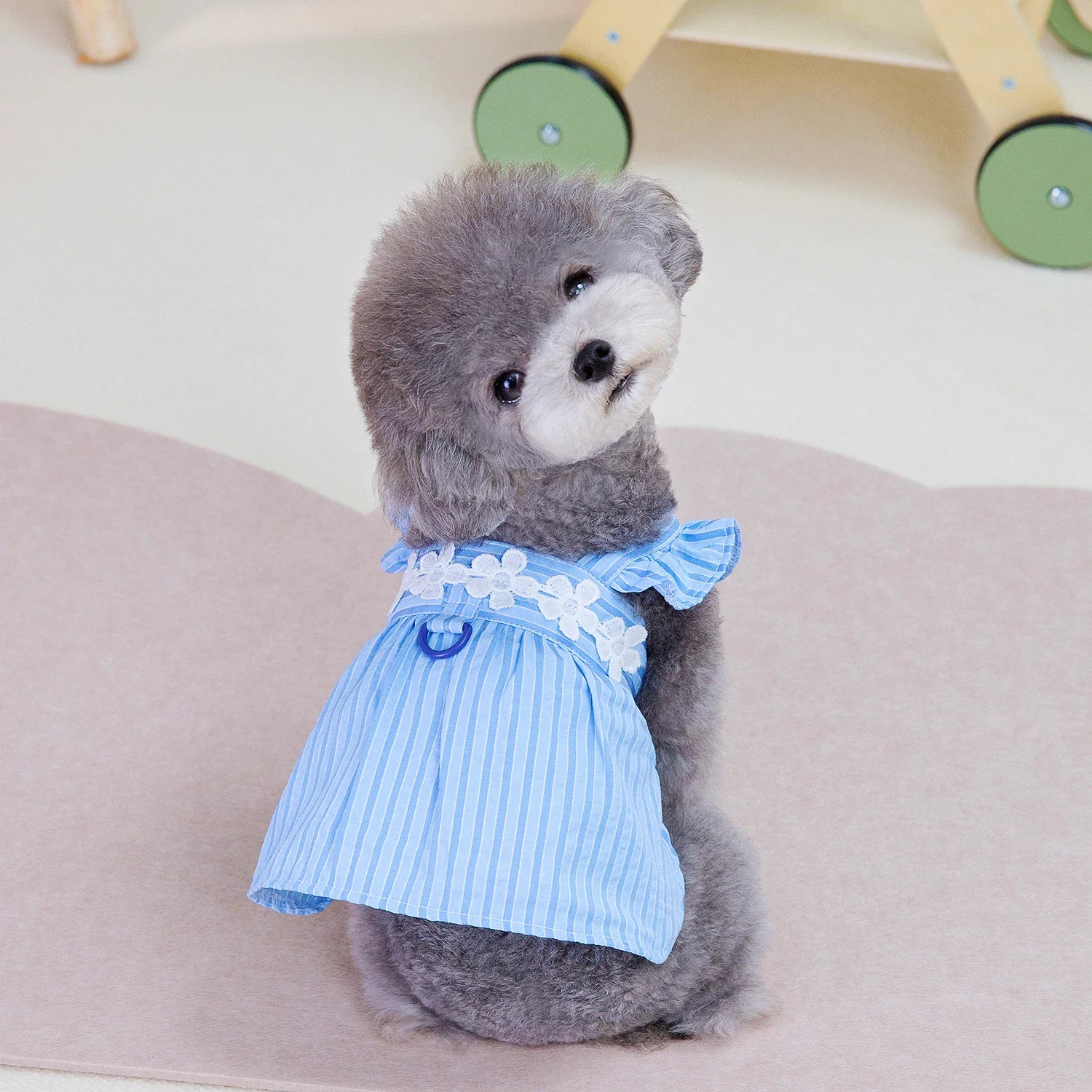 Summer Striped Princess Dress Pet Dog Clothing Sweet Pet Clothes Cute Puppy Cat Skirt Thin Skirt Clothes