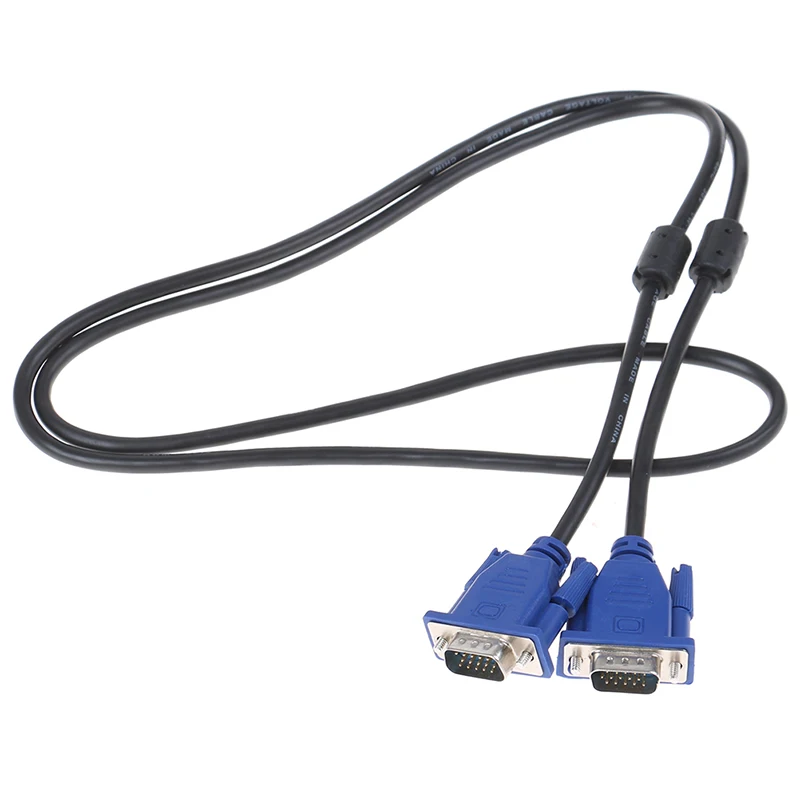 1pcs 1.5M Computer Monitor VGA To VGA Cable With HDB15 Male To HDB15 Male Connector For PC TV Adapter Converter