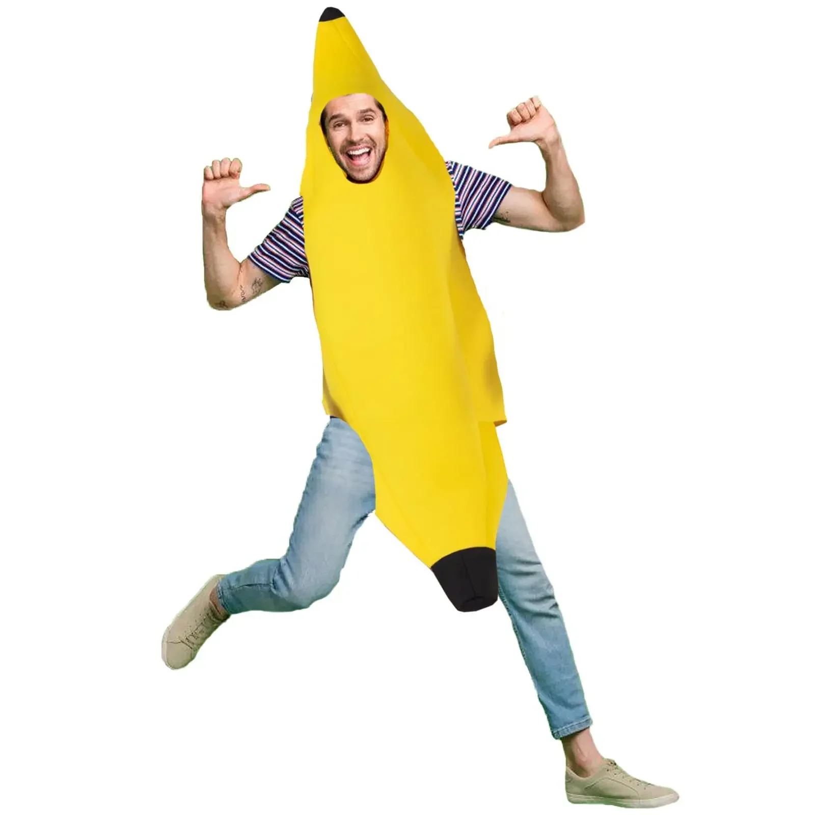 Costume di carnevale per uomo Divertente sexy Banana Cosplay Vestito operato per adulti Novità Decorazioni per feste di Natale di Halloween Abbigliamento - immagine 6