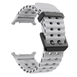 Silicone Sports Marine Strap for Smartwatch, No Gaps Design, 47mm Bracelet Watchband (Gray)
