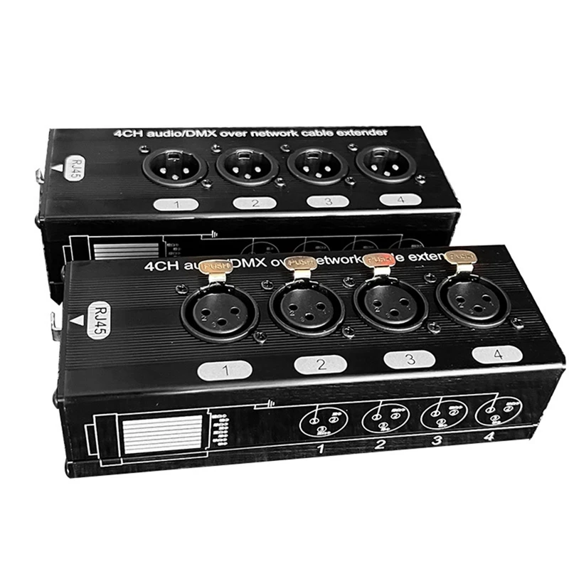 

4-канальный Сетевой удлинитель сигнала 4 XLR к Rj45, удлинитель для студийной звуковой сцены и записи, тонкая работа