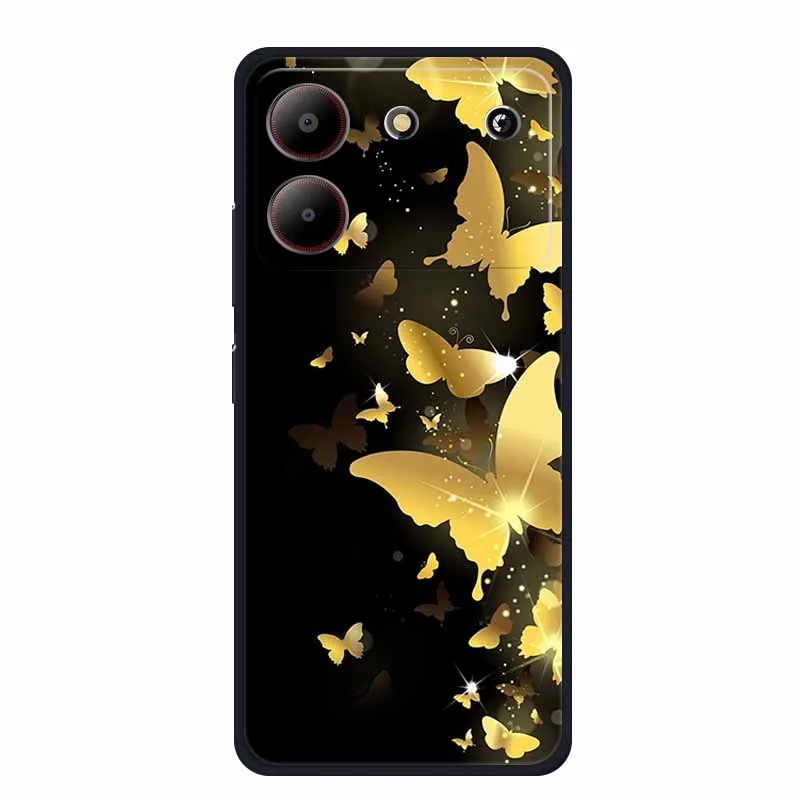 Sleek Black Silicone Soft Back Cover Case