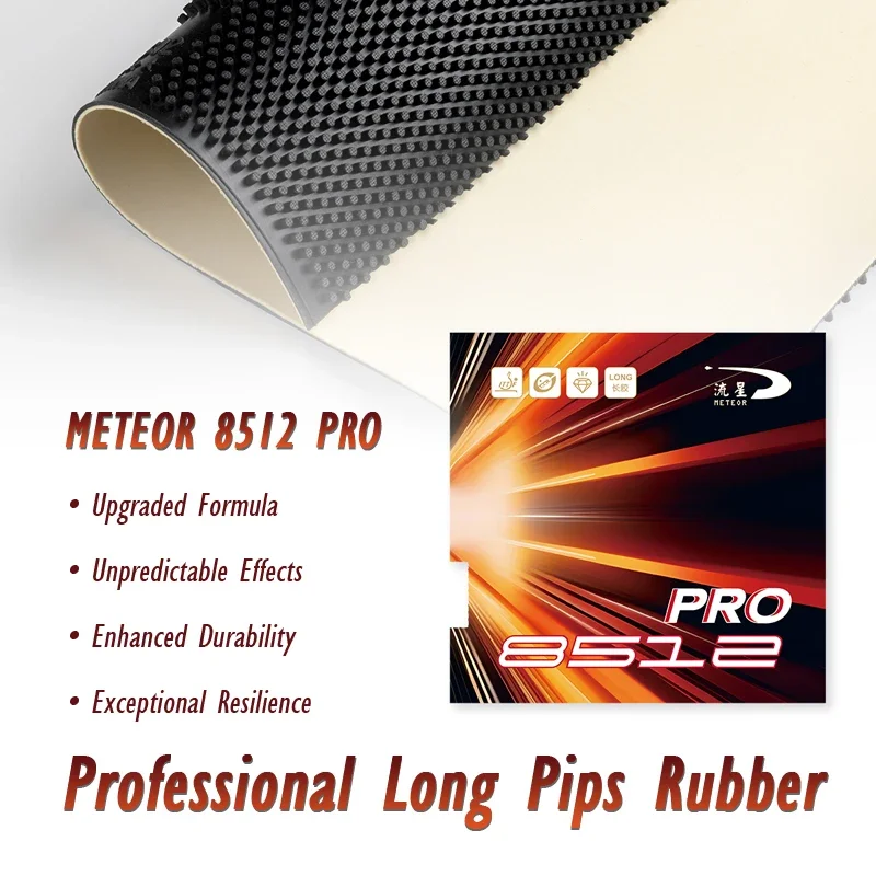 METEOR 8512 PRO Table Tennis Rubber Long Pips Chop Block Inner-energy Sponge Professional Pips-long Ping Pong Topsheet OX