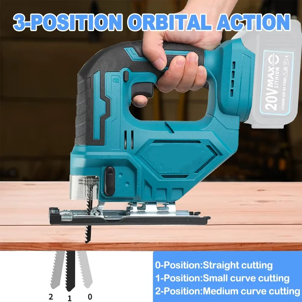For 18V Makita 3000RPM Electric Curved Saw Cordless Jig Saw Portable Multifunction Carpenter Power Tool No Battery 6