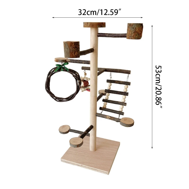 Bird Toy Parrot Gym Stand Birdcages Standing Swing Small Bird Cage Climbing Ladder Perches for Parrot Conures images - 6