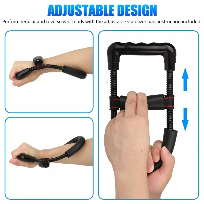Adjustable Spring Wrist Stretcher Forearm Muscle Training Rehabilitation Equipment Arm Exerciser Gym Equipment Bodybuilding