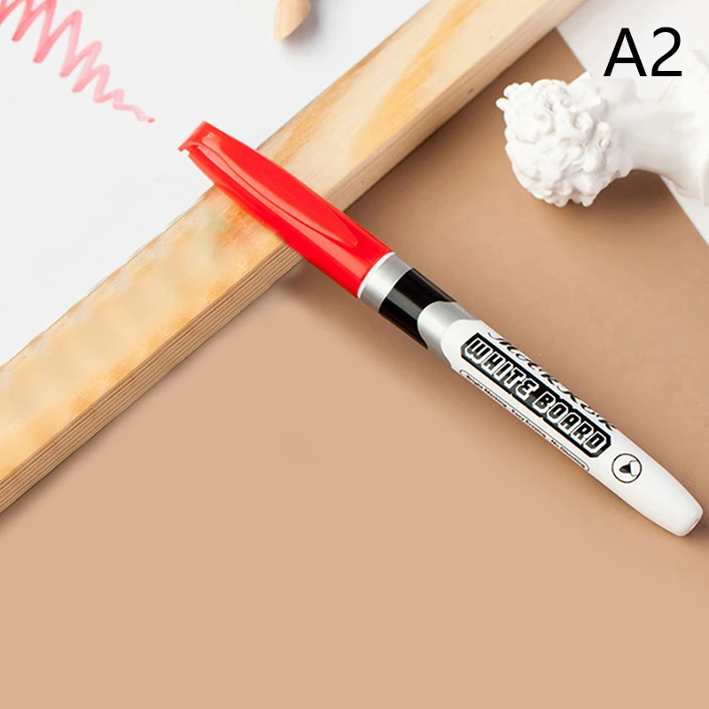 Stylo marqueur effaçable pour tableau blanc, 137mm, noir, bleu, rouge,  écriture à l'encre sur verre, bureau, réunion, enseignement scolaire, 1  pièce - AliExpress