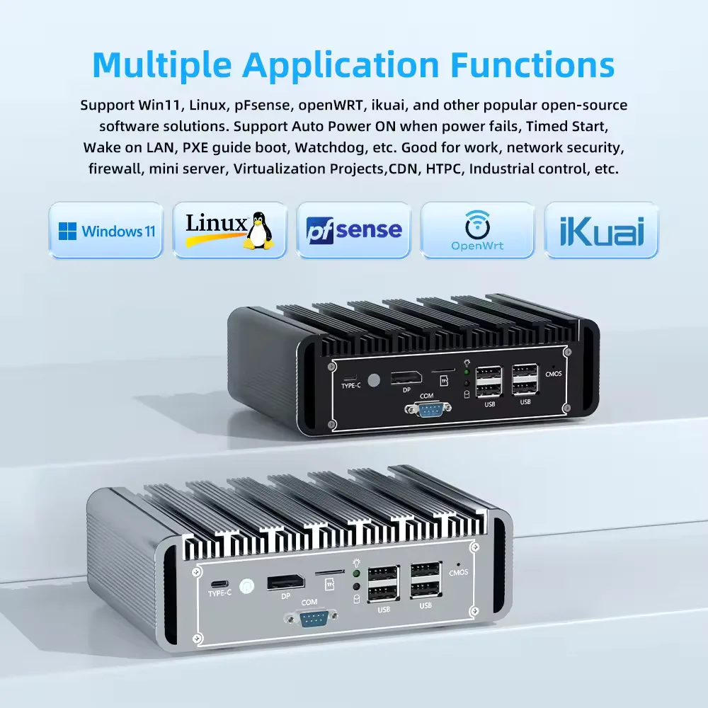 ZXIPC Intel N100 Mini PC Computer Firewall Appliance Mini Desktop