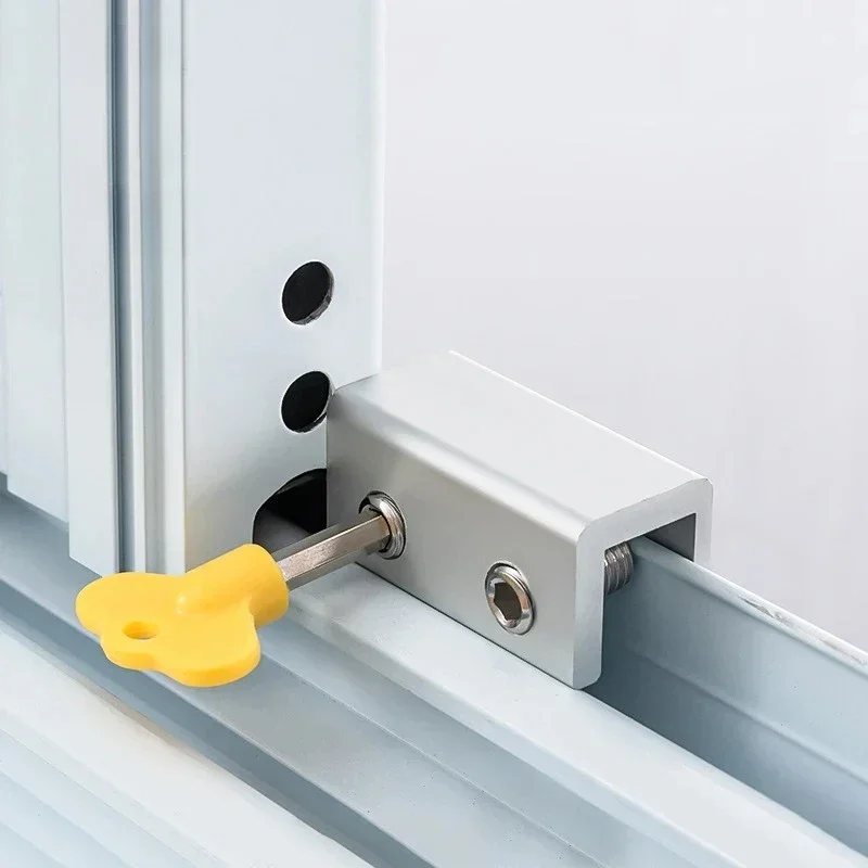ZEXEF Adjustable Window Lock Stopper Safety Locks for Kids and Pets Anti-theft Door Lock Non Punch Sliding Window Hardware