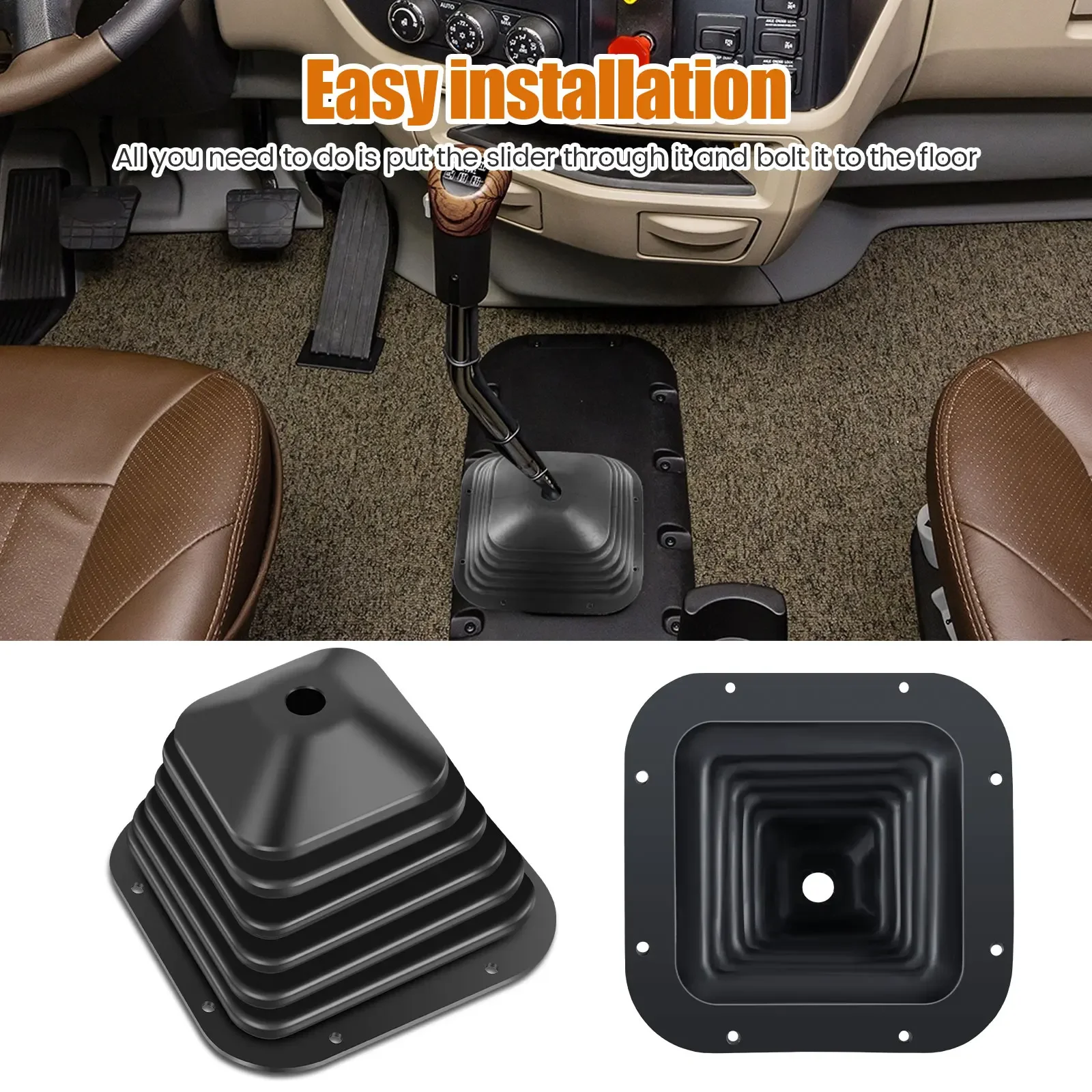 Rubber Car Gear Shift Transmission Shift Boot Cover Fit Automatic Manual Rubber Fabric Corrugated Dust Cover for Kenworth