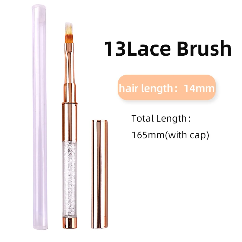 Rose Gold Diamond Nail Art Brush Set