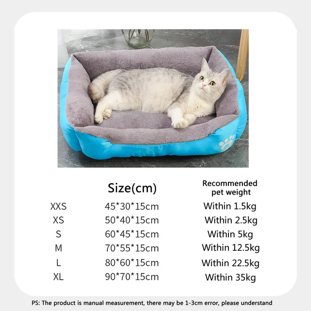 5 Sizes Large Dog Kennel Comfortable Cat Sofa Bed for Small Dog Nest Warm Pet Cat Sleeping Bed Winter Soft House Accessories 6