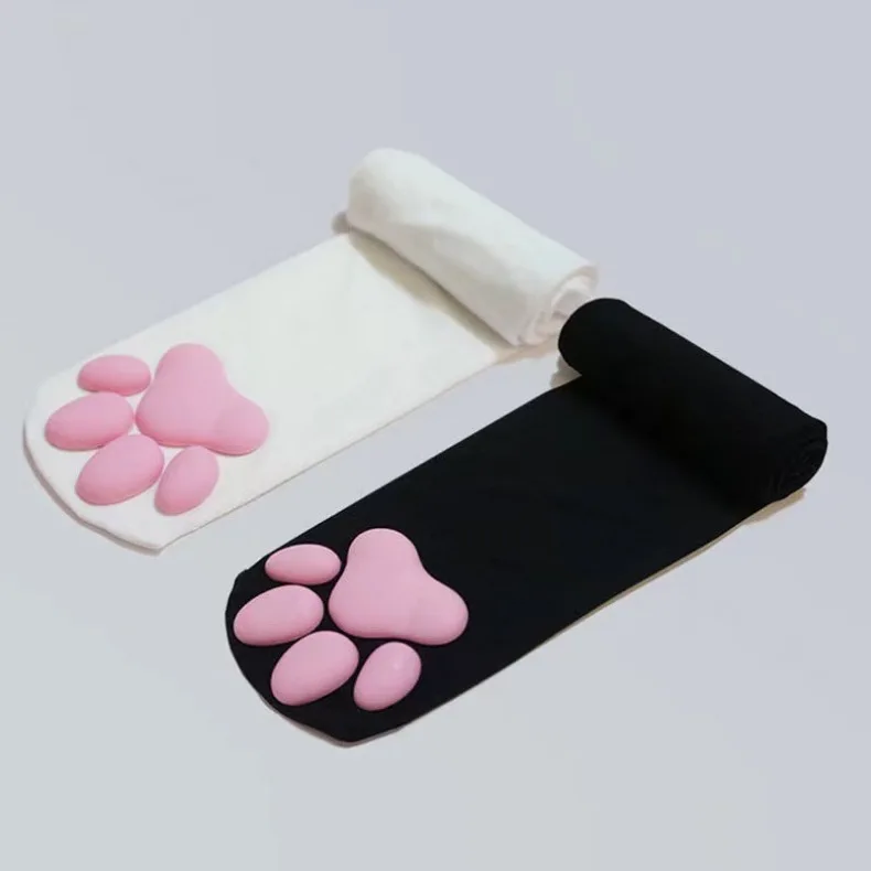 Gothic Lolita Oberschenkel Hohe Frauen Haruku Weibliche Dessous 3D Katzenklaue Lange Socken Sexy Kompression Strümpfe Herbst_voghion.com