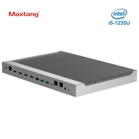 2025 New Mini Industrial PC Aluminum Case Fanless Thin PC With Intel Alder Lake Core i5 1235U Compact PC for Digital Signage Use 1
