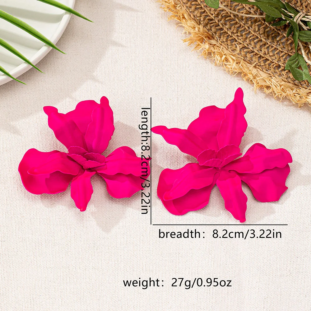 Stud Earrings For Women Enemal Irregular Flower Design Elegant Fashion Temperament Ear Accessories Fashion Jewelry BE561 6