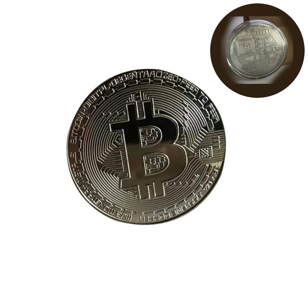 Ethereum bitcoin virtual coin commemorative medal gold plated play metal collection crafts home office decoration