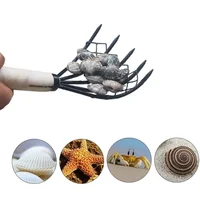 Sturdy Compact Claw Rake with Mesh Net 5-Tine Clamming Claws Long Handled Shell Clam Digger 15 Inch Hand Rake 1