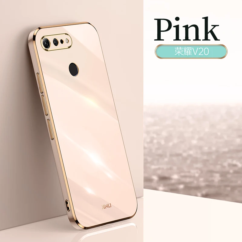 Luxury Square Glossy Plating Shockproof Silicone Phone Case
