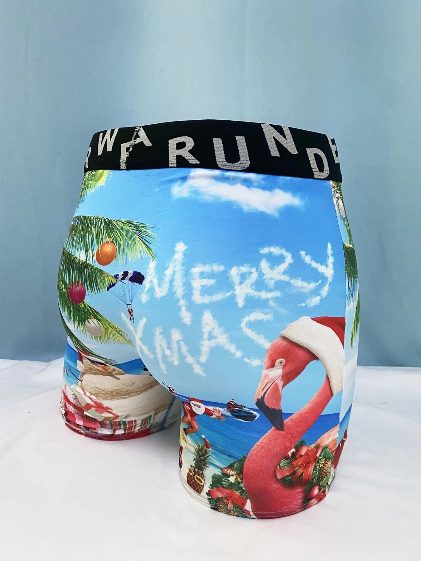 Description Picture 6 of itemFunny Christmas Tree Santa Claus Snowman Men Animal Costume Underwear Underpants Boxer Shorts